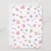 Elegant Floral Bird 60th Birthday Party Invitation Save The Date (Achterkant)