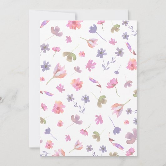 Elegant Floral Bird 60th Birthday Party Invitation Save The Date (Achterkant)