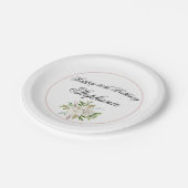 Elegant Floral Birthday Papieren Bordje (Gekanteld)