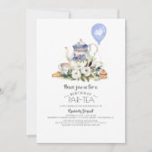 Elegant Floral Birthday Par-tea Uitnodiging (Voorkant)