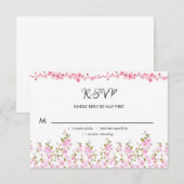 Elegant Floral Birthday Party RSVP Kaartje (Voorkant / Achterkant)