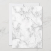 Elegant Floral Black Gold Gray Marble Wedding Kaart (Achterkant)