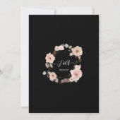 Elegant Floral Black Roos Gold Eucalyptus Leaf (Achterkant)