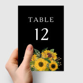 Elegant Floral Black Wedding Kaart