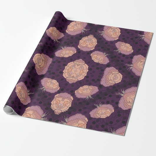 Elegant Floral Blanket – Cozy Botanical Throw  Cadeaupapier (Uitgerold)