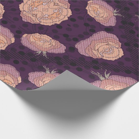 Elegant Floral Blanket – Cozy Botanical Throw  Cadeaupapier (Hoek)