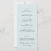 Elegant Floral Blauwgroen huwelijksprogramma (Achterkant)