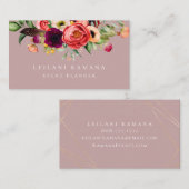 Elegant Floral Bleek Mauve Visitekaartje (Voorkant / Achterkant)