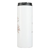 Elegant Floral Bloom Art | Modern Botanical Flower Thermosbeker (Achterkant)