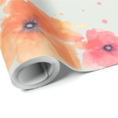 Elegant Floral Blooms Wrapping Paper Roll Cadeaupapier (Rol Hoek)