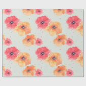Elegant Floral Blooms Wrapping Paper Roll Cadeaupapier (Vlak)