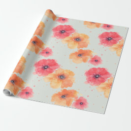 Elegant Floral Blooms Wrapping Paper Roll Cadeaupapier