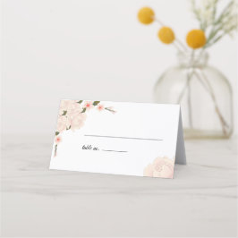 Elegant Floral Blossom Wedding Folded Place Card Plaatskaartje