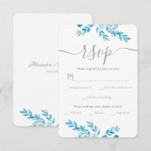 Elegant Floral Blue Grey Traditional Wedding