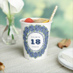 Elegant Floral Blue Hydrangea 18th Birthday Party Papieren Bekers<br><div class="desc">Elegant Floral Blue Hydrangea 18th Birthday Party Paper Cups is een prachtige waterverf met blauwe hydrangea en groene. U kunt de leeftijd,  de datum en de tekst personaliseren.</div>
