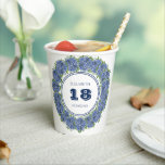 Elegant Floral Blue Hydrangea 18th Birthday Party Papieren Bekers<br><div class="desc">Elegant Floral Blue Hydrangea 18th Birthday Party Paper Cups is een prachtige waterverf met blauwe hydrangea en groene. U kunt de leeftijd,  de datum en de tekst personaliseren.</div>