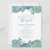 Elegant Floral Blue Hydrangea Vrijgezellenfeest Kaart (Voorkant)