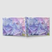 Elegant Floral Blue Lavender Hydrangea Guest Book Gastenboek (Volledig)