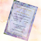 Elegant Floral Blue Lavender Hydrangea Wedding Kaart
