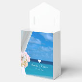 Elegant Floral Blue Ocean Beach Bruiloft Bedankdoosjes (Geopend)