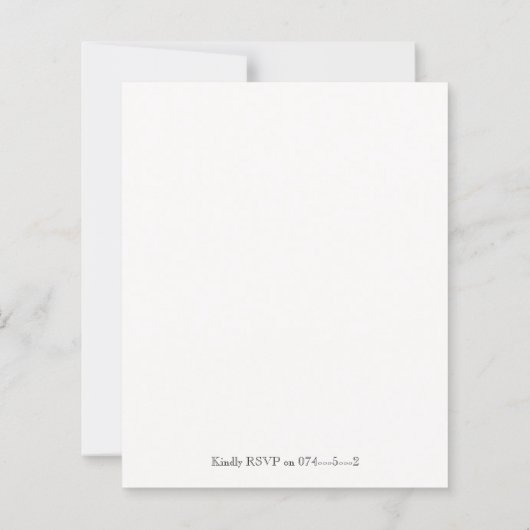 Elegant Floral Blue Pink gender onthult uitnodigin (Achterkant)