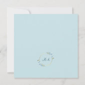 Elegant Floral Blue Waterverf Boy Baby shower Kaart (Achterkant)
