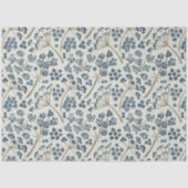 Elegant Floral Blue Waterverf Flowers Tissuepapier (Voorkant)