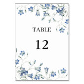 Elegant Floral Blue Wedding Kaart (Voorkant)