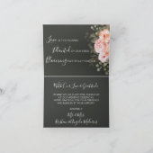 Elegant Floral Blush Botanical Wedding Thank You Kaart (Binnen)