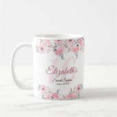 Elegant Floral Blush Pink 16 Koffiemok (Links)
