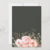 Elegant Floral Blush Pink Botanical Modern Wedding Kaart (Achterkant)