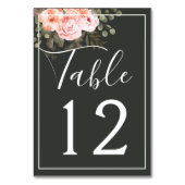 Elegant Floral Blush Pink Botanical Modern Wedding Kaart (Achterkant)