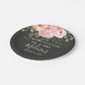 Elegant Floral Blush Pink Botanical Modern Wedding Papieren Bordje (Gekanteld)