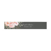 Elegant Floral Blush Pink Botanical Modern Wedding Uitnodigingen Wikkel (Vlak)