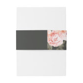 Elegant Floral Blush Pink Botanical Modern Wedding Uitnodigingen Wikkel (Achterkant Voorbeeld)