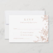 Elegant Floral Blush Pink Botanical RSVP Card Kaart (Voorkant)