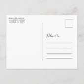 Elegant Floral Blush Pink Foto Weddenschap Harteli Briefkaart (Achterkant)