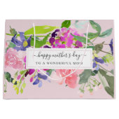 Elegant Floral Blush Pink Moederdag Groot Cadeauzakje (Voorkant)