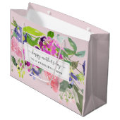 Elegant Floral Blush Pink Moederdag Groot Cadeauzakje (Voorkant Gekanteld)