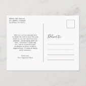 Elegant Floral Blush Pink Spaans Opslaan Datum Aankondigingskaart (Achterkant)