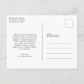 Elegant Floral Blush Pink Wedding Save the Date Aankondigingskaart (Achterkant)