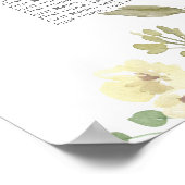 Elegant Floral Blush Pink Wedding Seating Chart Poster (Hoek)