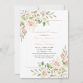 Elegant Floral Blush roze roze repetitie in Kaart (Voorkant)