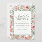 Elegant Floral Blush Sage Green Vrijgezellenfeest Kaart (Voorkant)