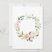 Elegant Floral Blush Script Save The Date (Achterkant)