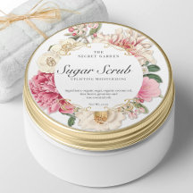 Elegant Floral Body Scrub Beauty Productlabel