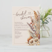Elegant floral boho bohemian vrijgezellenfeest kaart (Staand voorkant)