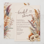 Elegant floral boho bohemian vrijgezellenfeest kaart (Voorkant / Achterkant)