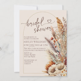 Elegant floral boho bohemian vrijgezellenfeest kaart