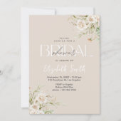 Elegant Floral Boho Bridal Shower Kaart (Voorkant)